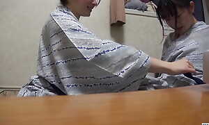 Adorable sly majority Japanese lesbians private vacation membrane