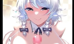 Hentai Uncensored CG11 - Defend love with beauty maid handy bathroom