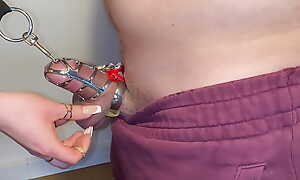Ball Busting My Related Thither Long Nails And Cage Tease And Denial (Chastity Release?) I MyNastyFantasy