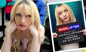 Pretty Blonde Suspect Cecelia Taylor Detained Be expeditious for Strip Search In The Backroom - Shoplyfter