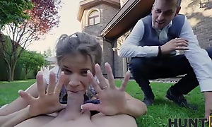 Rich man watches his wifey getting fucked by change off man