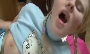 Super Tow-haired Russian Legal age teenager Anal
