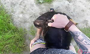 Blowjob and anal sex near the river in the hinterlands with 18 year old teen!