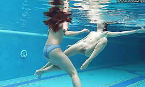 One adolescence Lady Dee and Lizi Vogue swim naked
