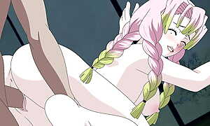 Tanjiro sexual connection Mitsuri Kanroji (the pillar of love) Demon Daisy hentai anime cartoon Nezuko doggystyle cowgirl creampie naruto pov