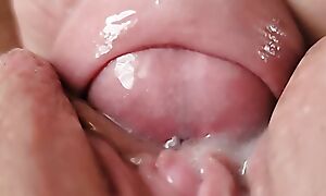 Best pussy fuck - Maximally detailed pussy fuck close-up . Cumshot with an increment of copious in fuck