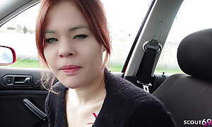 GERMAN SCOUT - Petite German Redhead Spread out Lizzy Rose Pickup for Casting Lady-love