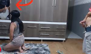 cheating blindfolded wife with my friend in the wardrobe