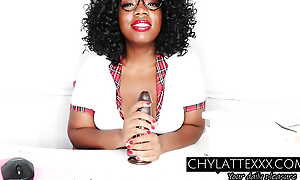 Beastlike Horny Ebony Pupil Chy Latte Hand Job Beamy Boobs Tit Fuck JOI Calling Play Wainscotting Cum Countdown Femdom POV