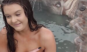 Sexy Teen Gets Sultry in the Hot Tub Fucking a Whacking big Cock POV
